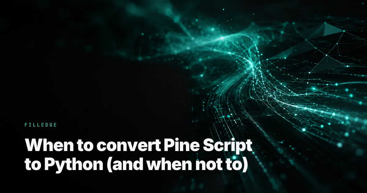 When to convert Pine Script to Python (and when it's a waste of a weekend)