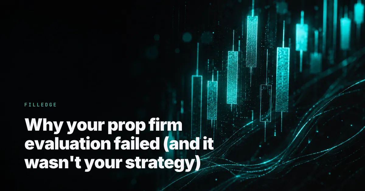 Why your prop firm evaluation failed (and it wasn't your strategy) — FillEdge